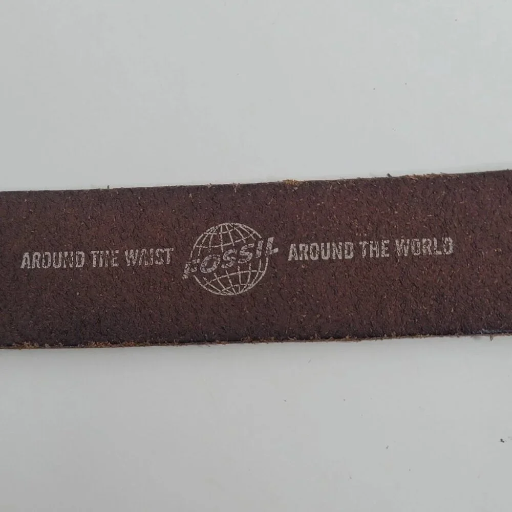 Fossil Belt Mens Brown‎ Distressed Leather MB3078 200 Sz 34 85/34